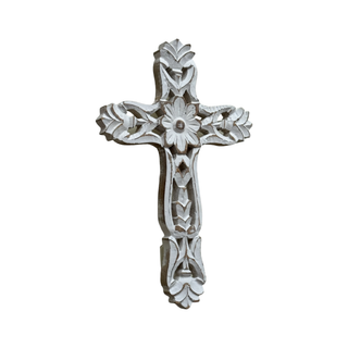 Friendship Hand Carved Mango Wood Wall Cross