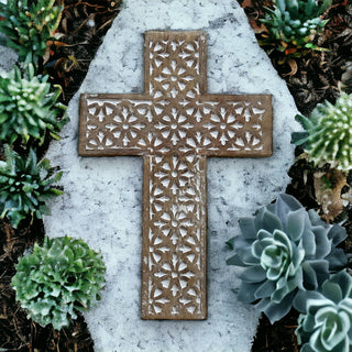 Pantego Hand Carved Wood Wall Cross