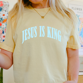 Jesus is King Bright Colors Christian Crewneck T-Shirt Apparel
