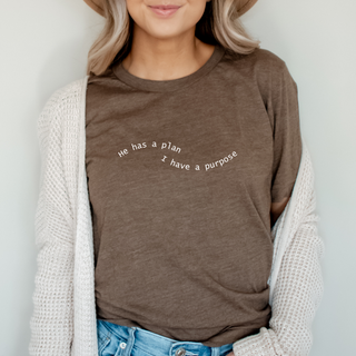 He Has A Plan I Have A Purpose Soft Christian T-Shirt