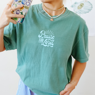 Praise The Lord Bright Colors Christian Crewneck T-Shirt Apparel