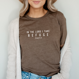 In the Lord I Take Refuge Psalm 61 Bella Canvas - Front and Back Design - March 2026 Collection