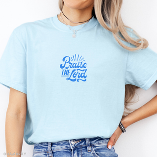 Praise The Lord Bright Colors Christian Crewneck T-Shirt Apparel