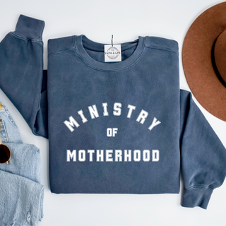 Ministry of Motherhood Heavyweight Christian Mothers Day Crewneck Sweatshirt