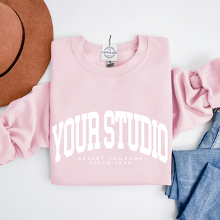 Custom Varsity Arched Mascot Team Sweatshirt (Min 3)