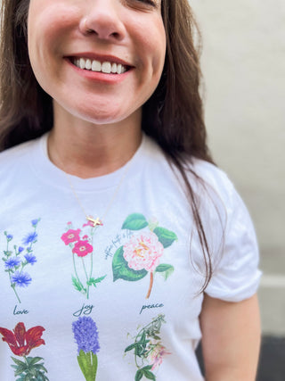 Vintage Floral Fruit Of The Spirit Tee Shirt