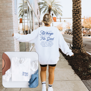 All Things Work Together For Good Cozy Crewneck Sweatshirt
