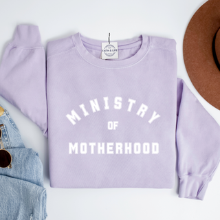 Ministry of Motherhood Heavyweight Christian Mothers Day Crewneck Sweatshirt