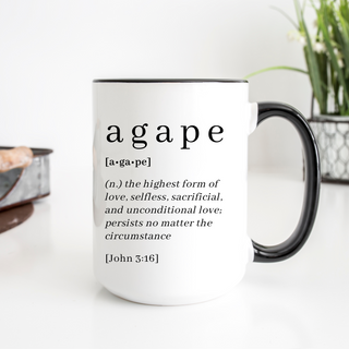 Agape Love- the highest form of love [John 3:16]  - 15oz Ceramic Mug
