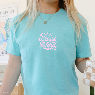 Praise The Lord Bright Colors Christian Crewneck T-Shirt Apparel