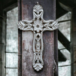 Friendship Hand Carved Mango Wood Wall Cross