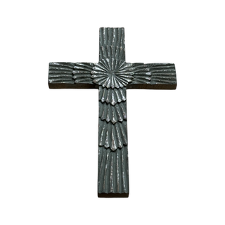 Starburst Hand Carved Mango Wood Wall Cross