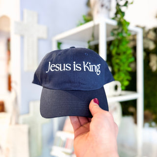 Embroidered Jesus Is King Baseball Hat