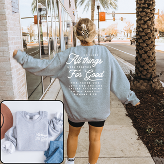 All Things Work Together For Good Cozy Crewneck Sweatshirt