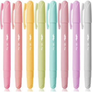 Gel Highlighters, 8 Pack, No-Bleed, Twist-Up Design