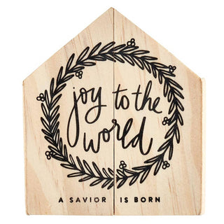 Ceramic Figurines Pine Wood Box - Holy Family