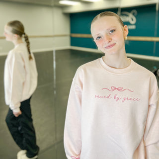 Saved By Grace Bow Sweatshirt