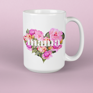 Mama Floral Heart 15oz Ceramic Mother's Day Mug