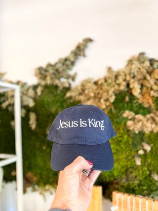 Embroidered Jesus Is King Baseball Hat