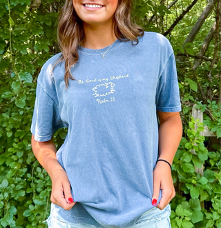 Psalm 23 Cute Little Sheep Comfort Colors T-shirt - Short Sleeve