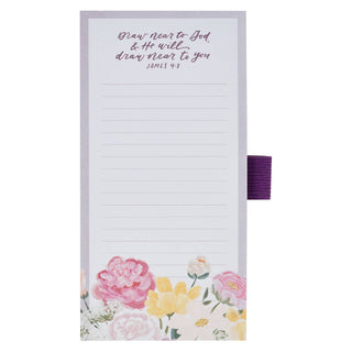 Magnetic Shopping List w/pen Draw Near to God James 4:8