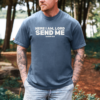 Here I Am Lord Send Me Christian Graphic T-Shirt