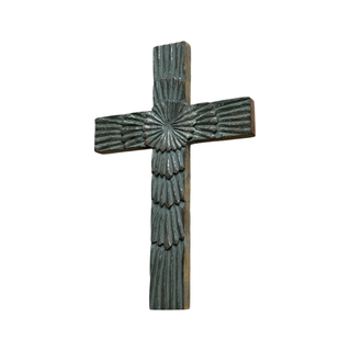 Starburst Hand Carved Mango Wood Wall Cross