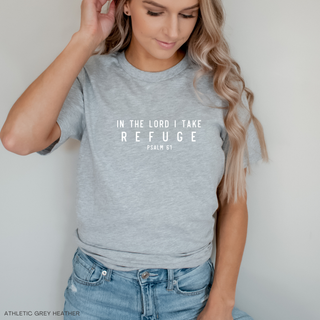 In the Lord I Take Refuge Psalm 61 Bella Canvas - Front and Back Design - March 2026 Collection
