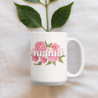 Mama Peony Mother's Day 15 oz. Ceramic Coffee Mug
