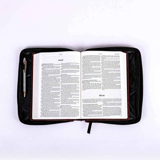 Canvas Bible Cover Burgundy Plain, Size Large