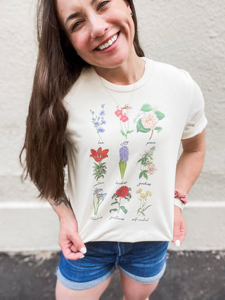 Vintage Floral Fruit Of The Spirit Tee Shirt