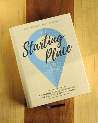 NIV, Starting Place Study Bible (An Introductory Study Bible), Hardcover, Tan, Comfort Print: An Introductory Exploration of Studying God's Word