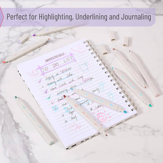 Mr. Pen Dual Tip Aesthetic Highlighters, 8 Pack