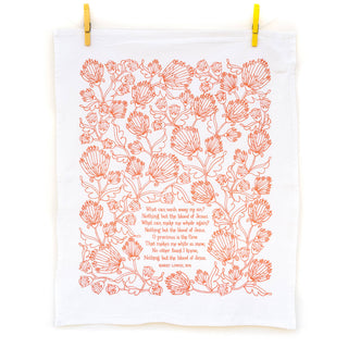 Nothing But the Blood Hymn Tea Towel — 24"x20"