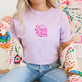 Praise The Lord Bright Colors Christian Crewneck T-Shirt Apparel
