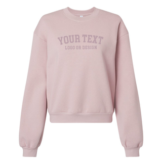 Custom Logo Women's Bubble Sleeve Boxy Athletic Sweatshirt (MIN. 3)