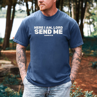 Here I Am Lord Send Me Christian Graphic T-Shirt