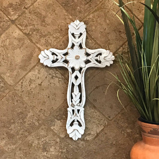 Friendship Hand Carved Mango Wood Wall Cross