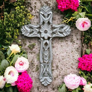 Friendship Hand Carved Mango Wood Wall Cross