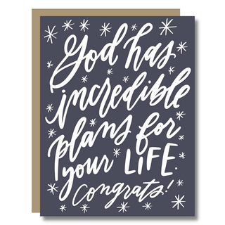 Incredible Plans Card - Christian Encouragement Graduation