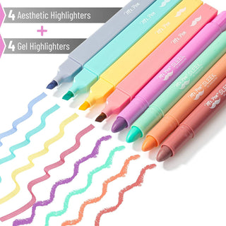 Aesthetic & Gel Highlighters Set