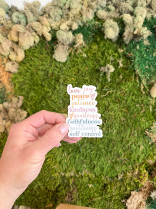 Fruits of the Spirit Colorful Sticker | Christian stickers | Faith stickers