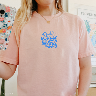 Praise The Lord Bright Colors Christian Crewneck T-Shirt Apparel