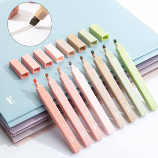 Mr. Pen Aesthetic Highlighters Set of 8 Chisel Tip