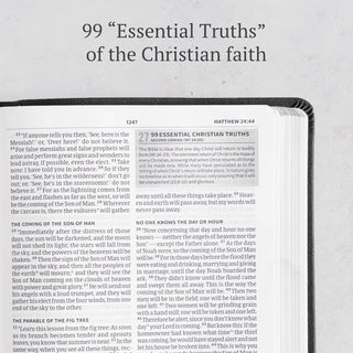 CSB Everyday Study Bible, Black LeatherTouch, Black Letter, Study Notes, Illustrations, Articles, Easy-to-Carry, Easy-to-Read Bible Serif Type