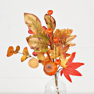 530216- 15in Pick-Fall Mix Maple Leaves w. Podka Pumpkin-