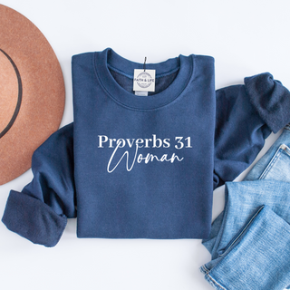 Proverbs 31 Woman Christian Mothers Day Crewneck Sweatshirt