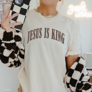 Jesus is King Bright Colors Christian Crewneck T-Shirt Apparel