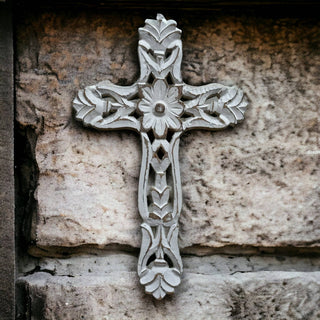 Friendship Hand Carved Mango Wood Wall Cross
