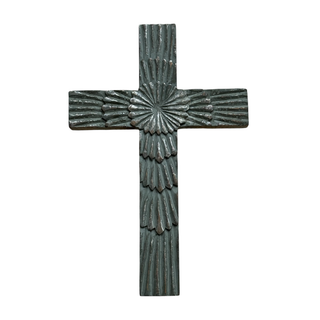 Starburst Hand Carved Mango Wood Wall Cross